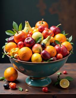 1356-A bowl overflowing with colorful fruits-FluxFinesseV2FP8Dev6steps-1274474652.png